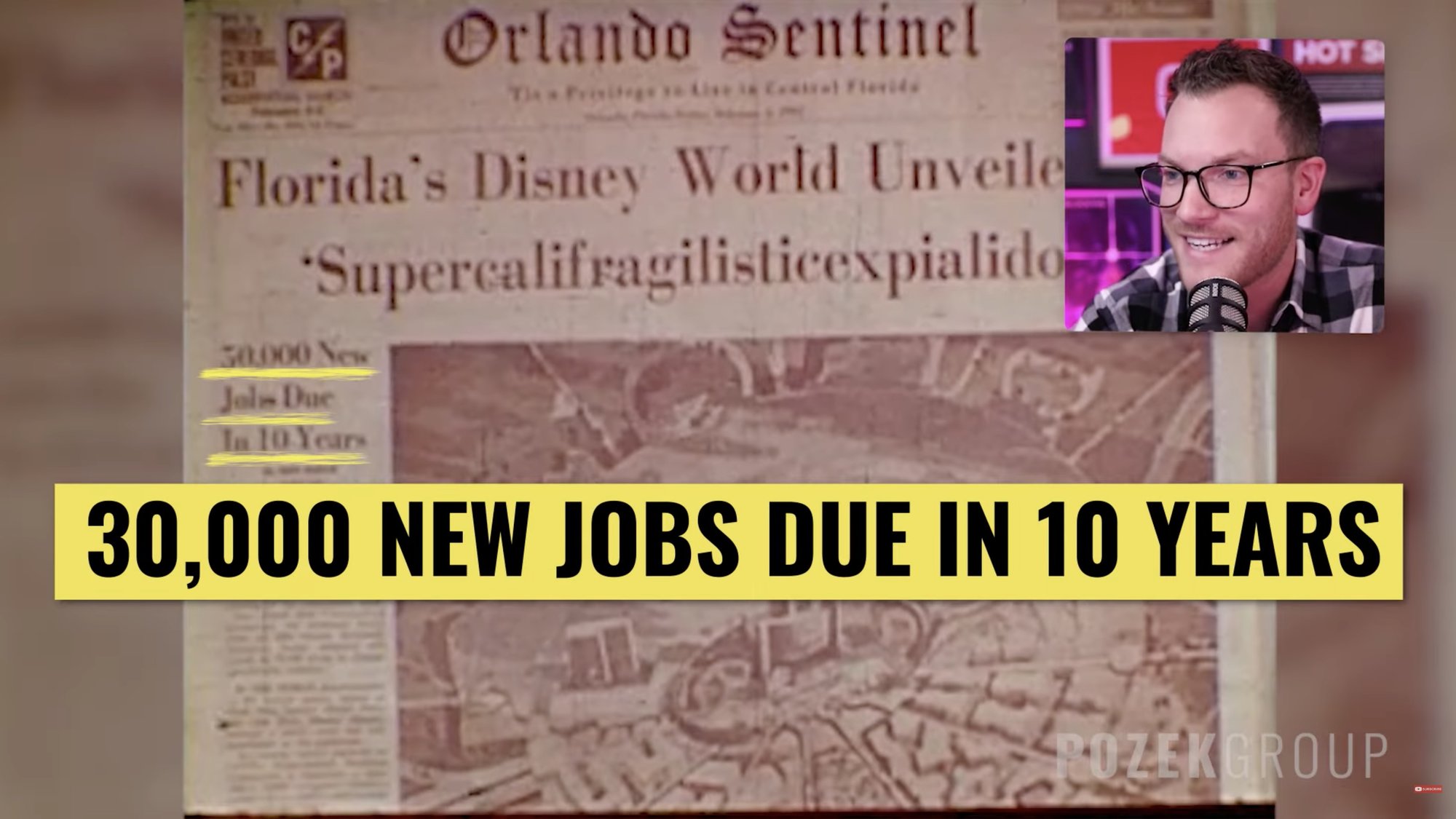 screenshot of video with orlando sentinel newspaper and text